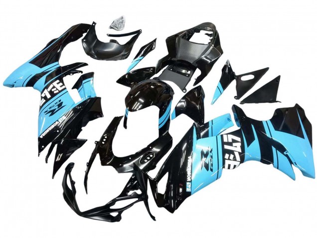 2011-2024 Suzuki GSXR 600 / GSXR 750 Motorcycle Fairings - Glossy Black Light Blue Canada
