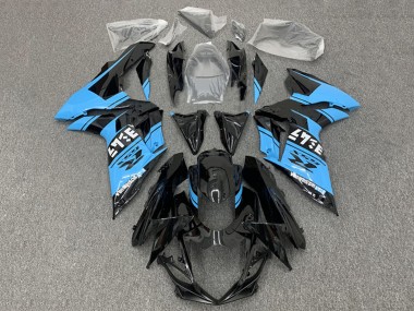 2011-2024 Suzuki GSXR 600 / GSXR 750 Motorcycle Fairings - Glossy Black Light Blue Canada