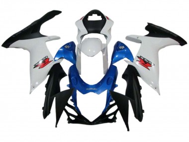 2011-2024 Suzuki GSXR 600 / GSXR 750 Motorcycle Fairings - White Blue Black Canada