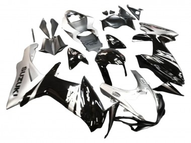 2011-2024 Suzuki GSXR 600 / GSXR 750 Motorcycle Fairing - Glossy Black Silver Canada