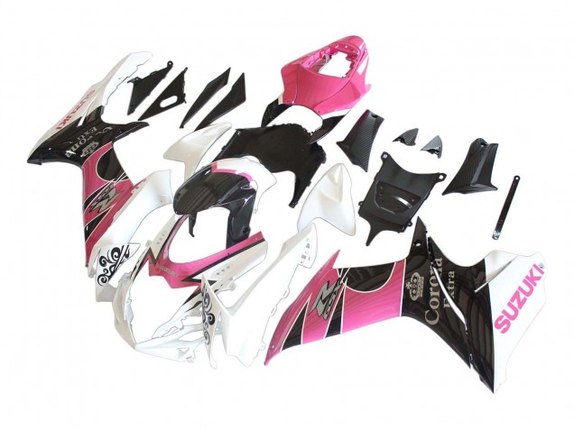 2011-2024 Suzuki GSXR 600 / GSXR 750 Motorcycle Fairings - White Pink Black Corona Canada