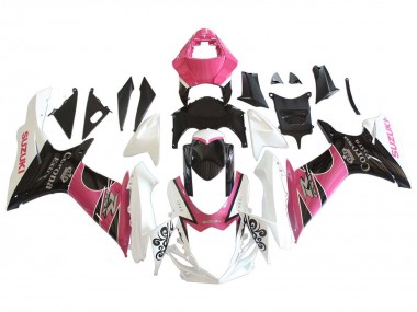 2011-2024 Suzuki GSXR 600 / GSXR 750 Motorcycle Fairings - White Pink Black Corona Canada