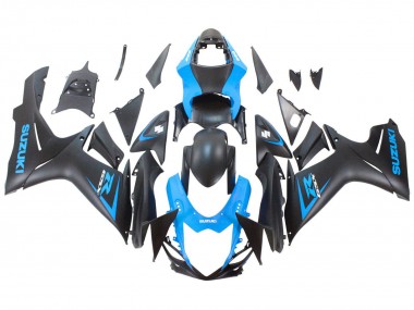 2011-2024 Suzuki GSXR 600 / GSXR 750 Motorcycle Fairing - Blue Matte Black Canada