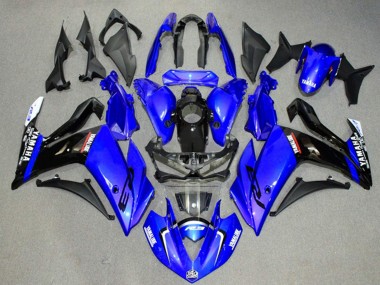2015-2018 Yamaha YZF R3/R25 Motorcycle Fairings - Blue Glossy Black Canada