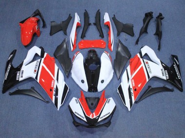 2015-2018 Yamaha YZF R3/R25 Motorcycle Fairings - White Red Black Petronas Yamalube Canada