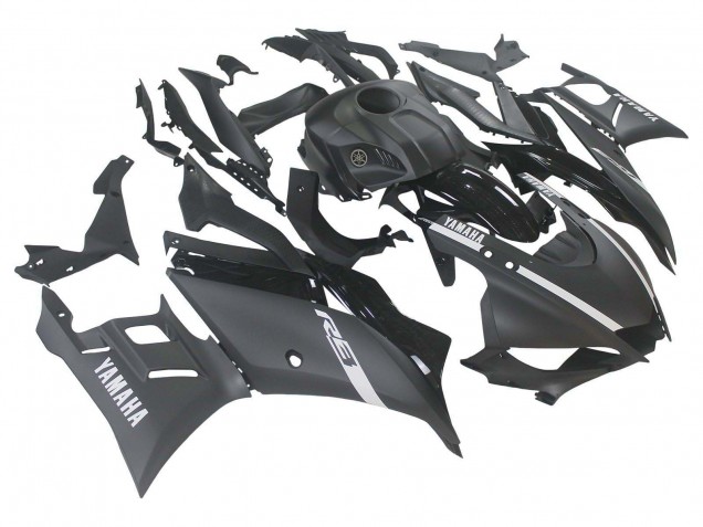 2019-2021 Yamaha YZF R3/R25 Motorcycle Fairings - Matte Black Silver Canada