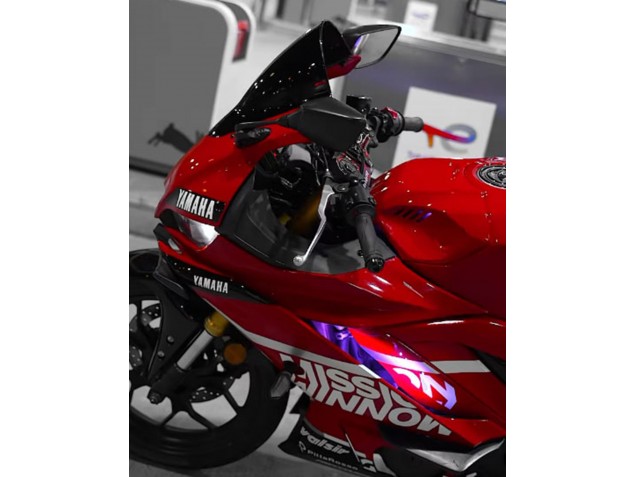 2019-2021 Yamaha YZF R3/R25 Motorcycle Fairings - Dark Red White Silver Black Valsir Canada