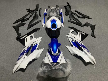 2019-2021 Yamaha YZF R3/R25 Motorcycle Fairings - White Blue Black Yamalube Canada