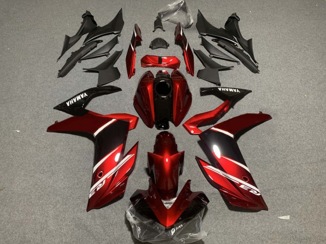 2019-2021 Yamaha YZF R3/R25 Motorcycle Fairings - Red White Glossy Black Canada
