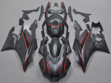 2022-2024 Yamaha YZF R3/R25 Motorcycle Fairings - Matte Black Red Canada