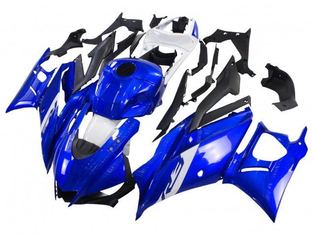 2022-2024 Yamaha YZF R3/R25 Motorcycle Fairings - Blue White Matte Black Canada