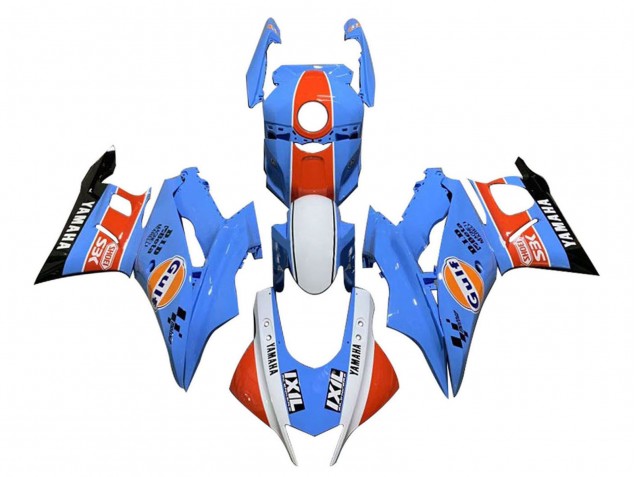 2022-2024 Yamaha YZF R3/R25 Motorcycle Fairings - Blue Orange White Gulf Canada