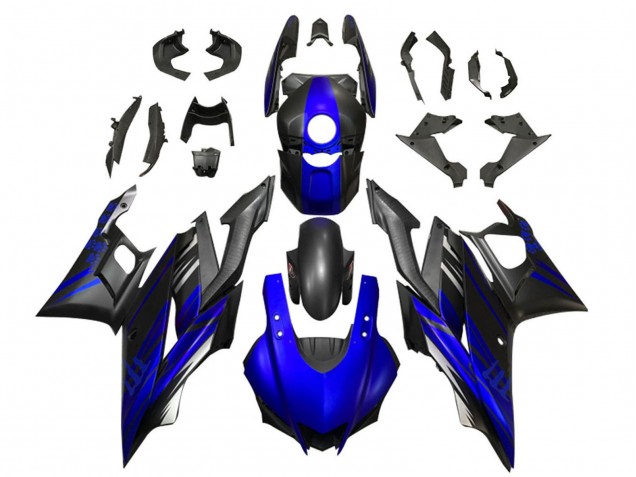 2022-2024 Yamaha YZF R3/R25 Motorcycle Fairings - Blue Matte Black Canada