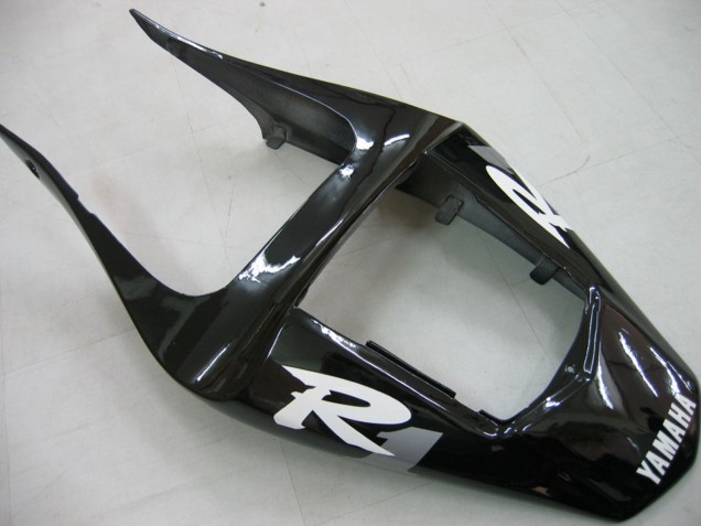 2000-2001 Yamaha YZF 1000 R1 Motorcycle Fairings - Glossy Black White Decal Canada