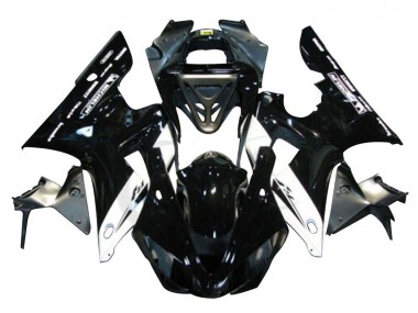 2000-2001 Yamaha YZF 1000 R1 Motorcycle Fairings - Glossy Black White Michelin Canada
