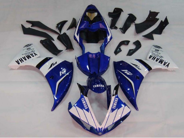 2009-2011 Yamaha YZF 1000 R1 Motorcycle Fairings - White Blue Black M1 Canada