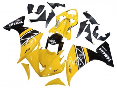 2009-2011 Yamaha YZF 1000 R1 Motorcycle Fairing Kits - Yellow White Black Stripe Canada