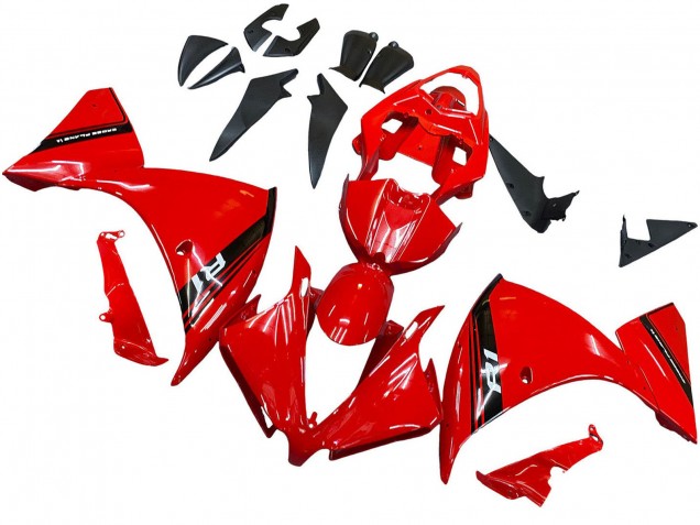 2012-2014 Yamaha YZF 1000 R1 Motorcycle Fairing - Red Glossy Black Canada