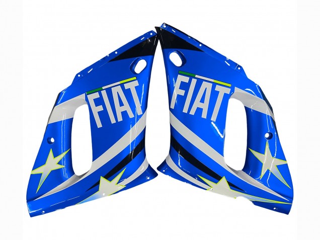 1998-2002 Yamaha YZF 600 R6 Motorcycle Fairings - White Blue Neon Yellow Fiat Motul Michelin Canada