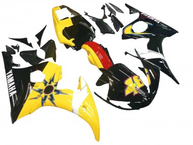 2003-2004 Yamaha YZF R6 Motorcycle Fairings - Yellow Red Glossy Black 46 Canada