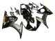 2003-2004 Yamaha YZF R6 Motorcycle Fairings - Glossy Black Matte Black Gold Decals Canada