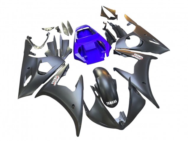 2003-2004 Yamaha YZF R6 Motorcycle Fairings - Blue Matte Black Canada