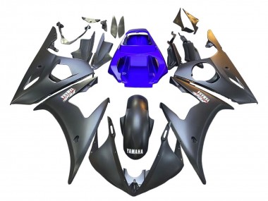 2003-2004 Yamaha YZF R6 Motorcycle Fairings - Blue Matte Black Canada