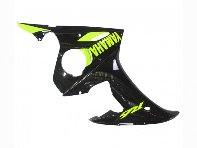 2003-2004 Yamaha YZF R6 Motorcycle Fairings - Glossy Black Neon Yellow Canada