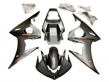2006-2009 Yamaha YZF R6S Motorcycle Fairings - Matte Black Red Decals Canada