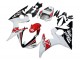 2006-2009 Yamaha YZF R6S Motorcycle Fairings - White Red Glossy Black Motul Canada