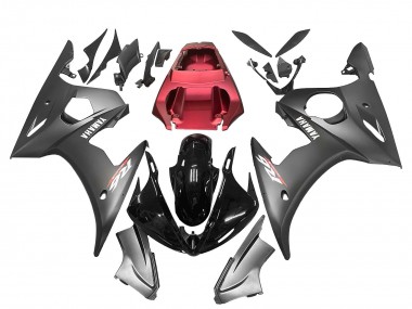 2003-2004 Yamaha YZF R6 Motorcycle Fairings - Red Glossy Black Matte Black Canada