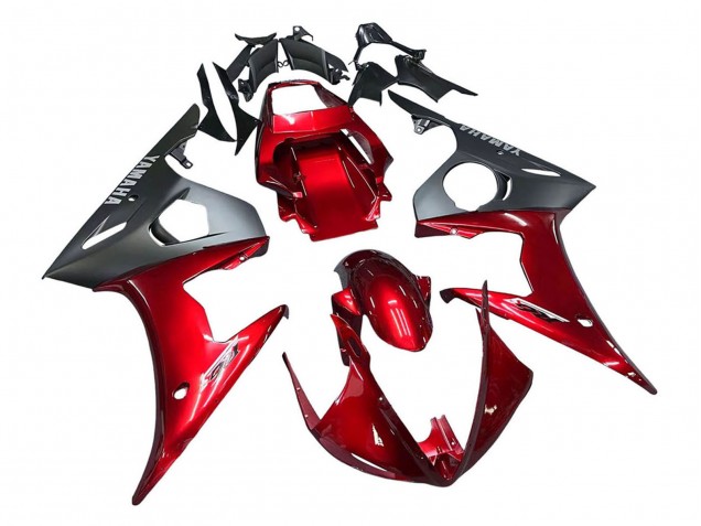 2005 Yamaha YZF 600 R6 Motorcycle Fairing Kits - Red Matte Black Canada