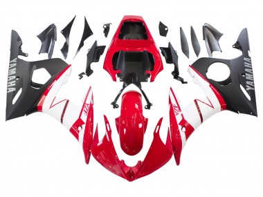 2005 Yamaha YZF 600 R6 Motorcycle Fairings - Red White Matte Black Canada
