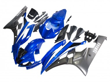 2006-2007 Yamaha YZF 600 R6 Motorcycle Fairings - Blue White Glossy Black Canada