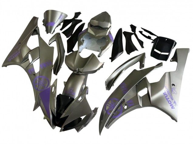 2006-2007 Yamaha YZF 600 R6 Motorcycle Fairings - Grey Purple Motul Canada