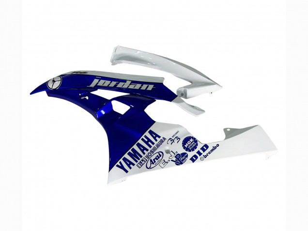 2006-2007 Yamaha YZF 600 R6 Motorcycle Fairings - White Blue Jordan Canada
