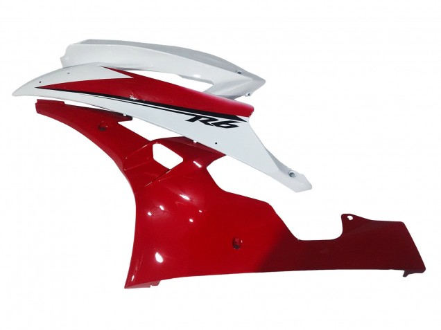 2006-2007 Yamaha YZF 600 R6 Motorcycle Fairings - White Red Canada