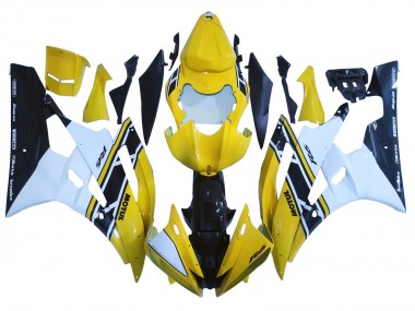 2006-2007 Yamaha YZF 600 R6 Motorcycle Fairings - Yellow White Glossy Black Motul Canada