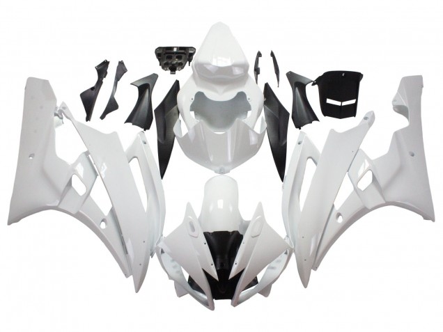 2006-2007 Yamaha YZF 600 R6 Motorcycle Fairings - White Canada