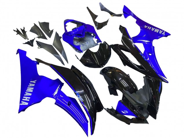 2008-2016 Yamaha YZF 600 R6 Motorcycle Fairings - Blue Glossy Black Canada