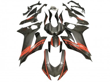 2017-2023 Yamaha YZF 600 R6 Motorcycle Fairings - Red Black Carbon Fiber Style Canada