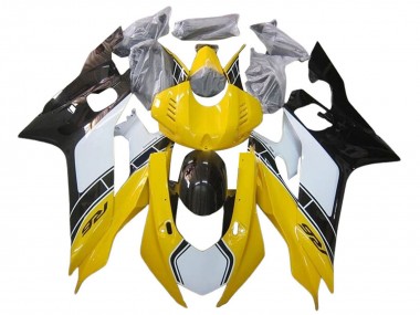 2017-2023 Yamaha YZF 600 R6 Motorcycle Fairings - White Yellow Glossy Black Canada