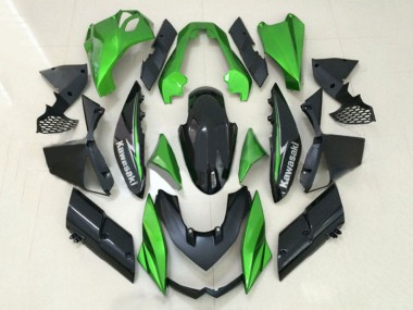 2010-2013 Kawasaki Z1000 Motorcycle Fairings - Green Glossy Black Canada