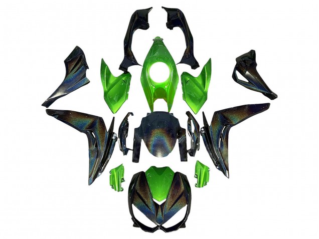 2014-2019 Kawasaki Z1000 Motorcycle Fairings - Green Rainbow Canada