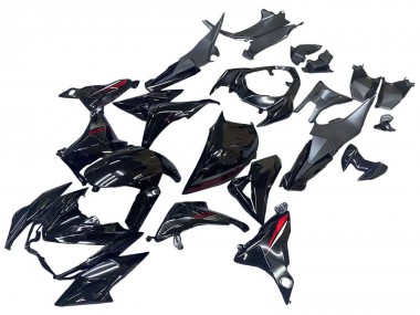 2013-2018 Kawasaki Z800 Motorcycle Fairings - Glossy Black Red Canada