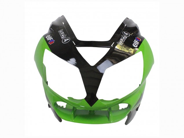 2002-2006 Kawasaki ZX12R Motorcycle Fairing - Green Glossy Black Elf Touch4 Monster Canada