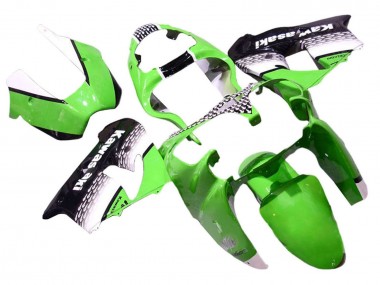 2000-2001 Kawasaki ZX9R Motorcycle Fairings - Green White Black Canada