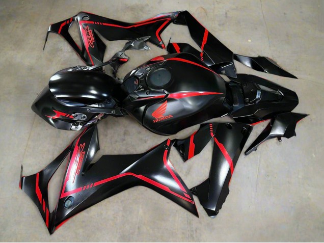 2019-2020 Honda CBR650R Motorcycle Fairings - Glossy Black Red Stripe Canada