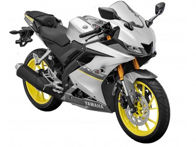 2018-2024 Yamaha YZF R15 Motorcycle Fairings - Matte Silver Yellow Canada