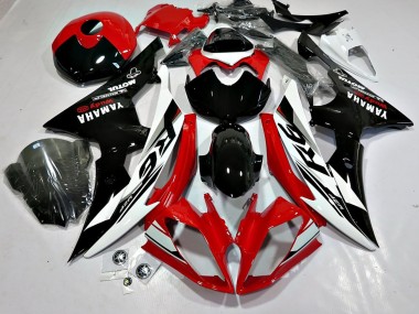 2008-2016 Yamaha YZF 600 R6 Motorcycle Fairings - White Red Glossy Black Motul Michelin Canada